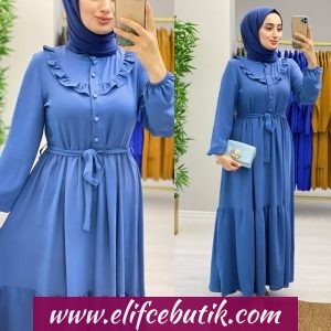 Ayrobin kumaş karan elbise