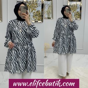 Krep kumaş zebra takim