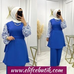 Zara krep kumaş manolya takim