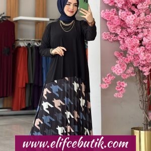 Büyük beden Etek bluz Sandy kumaş