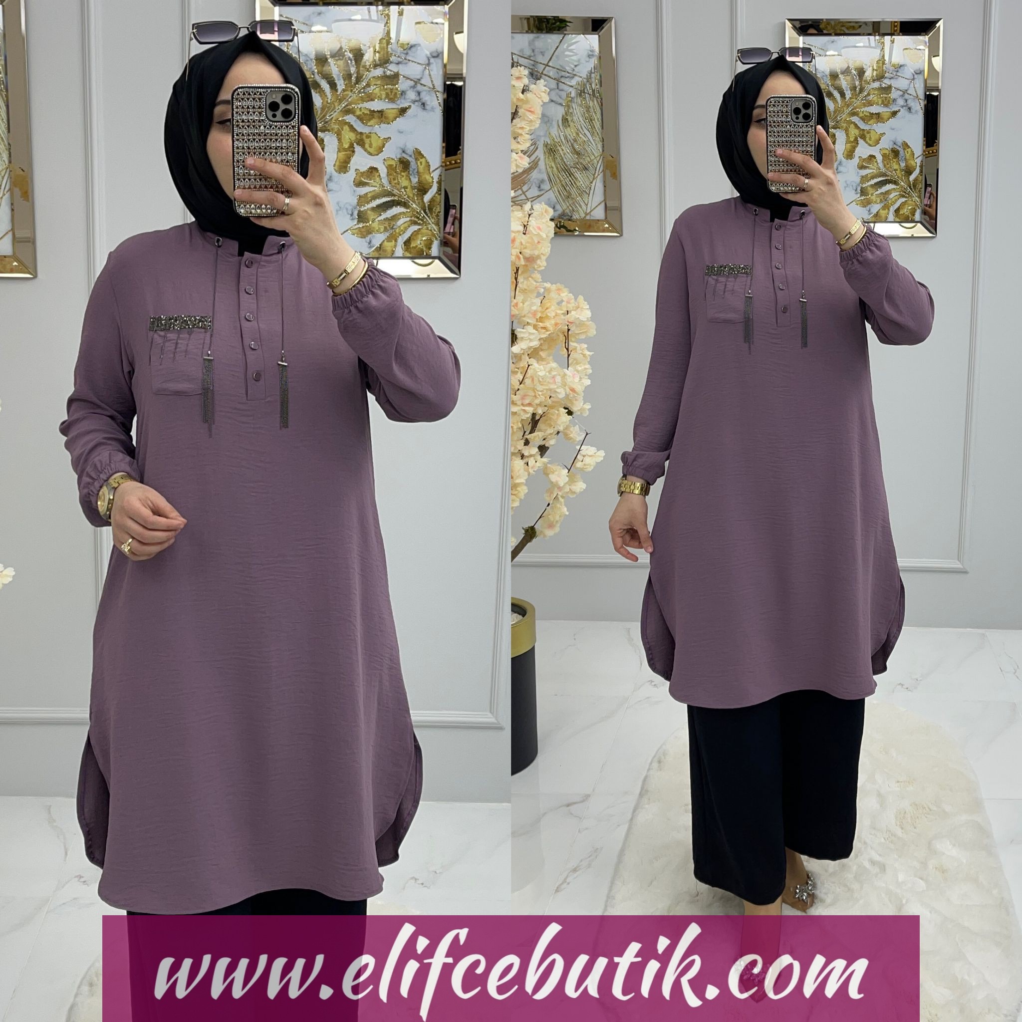 Ayrobin kumaş eflin tunik