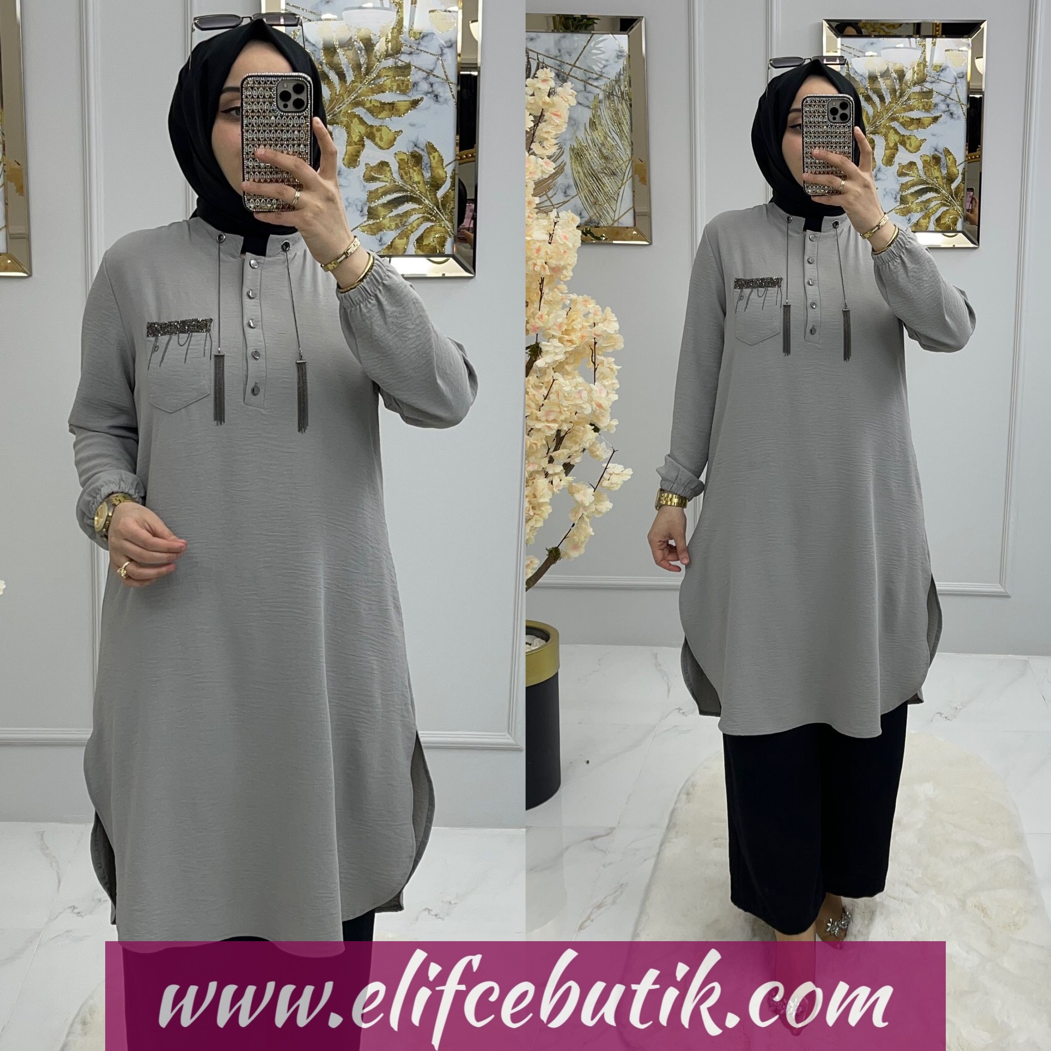 Ayrobin kumaş eflin tunik - Görsel 6