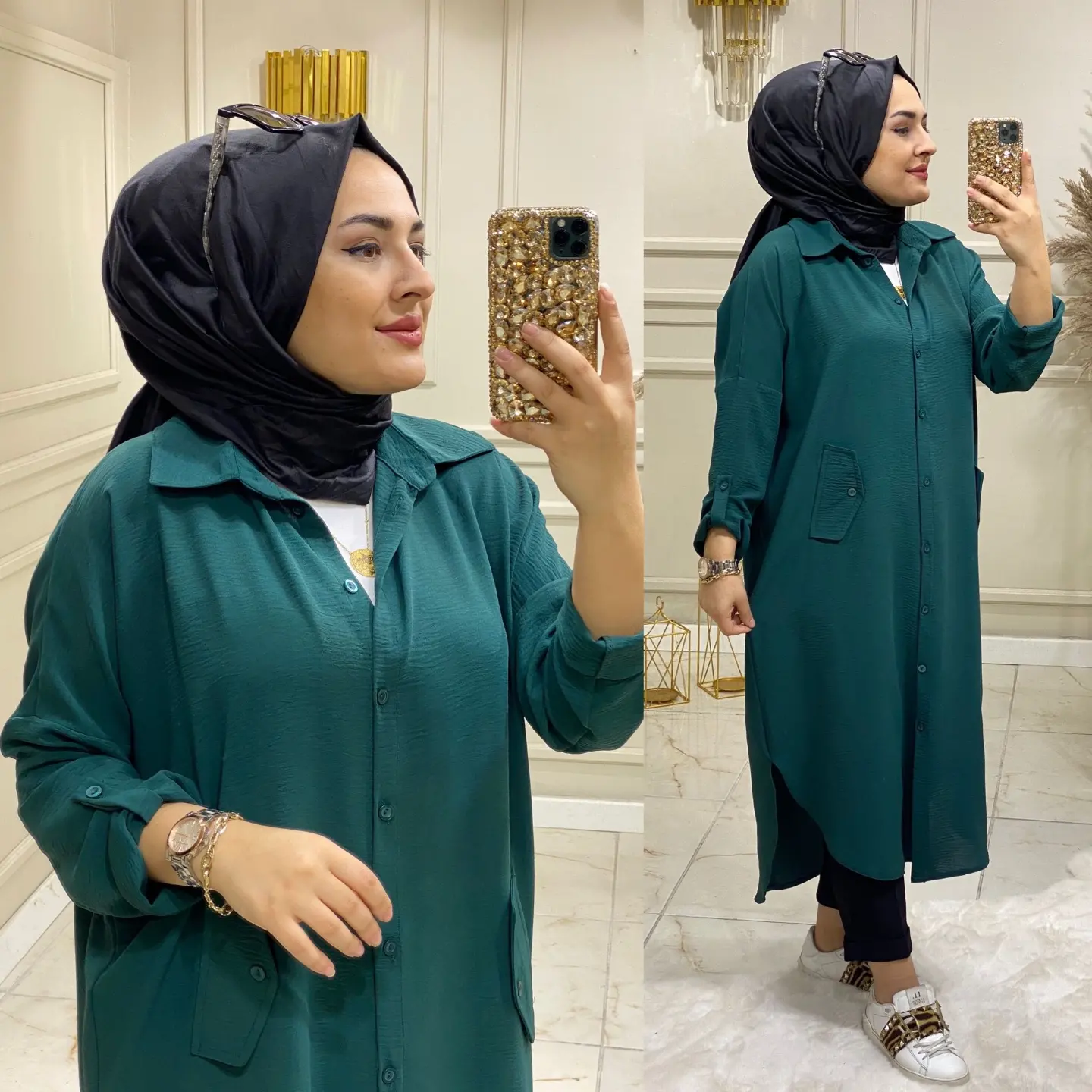 Ayrobin kumaş Zeynep Tunik - Görsel 5