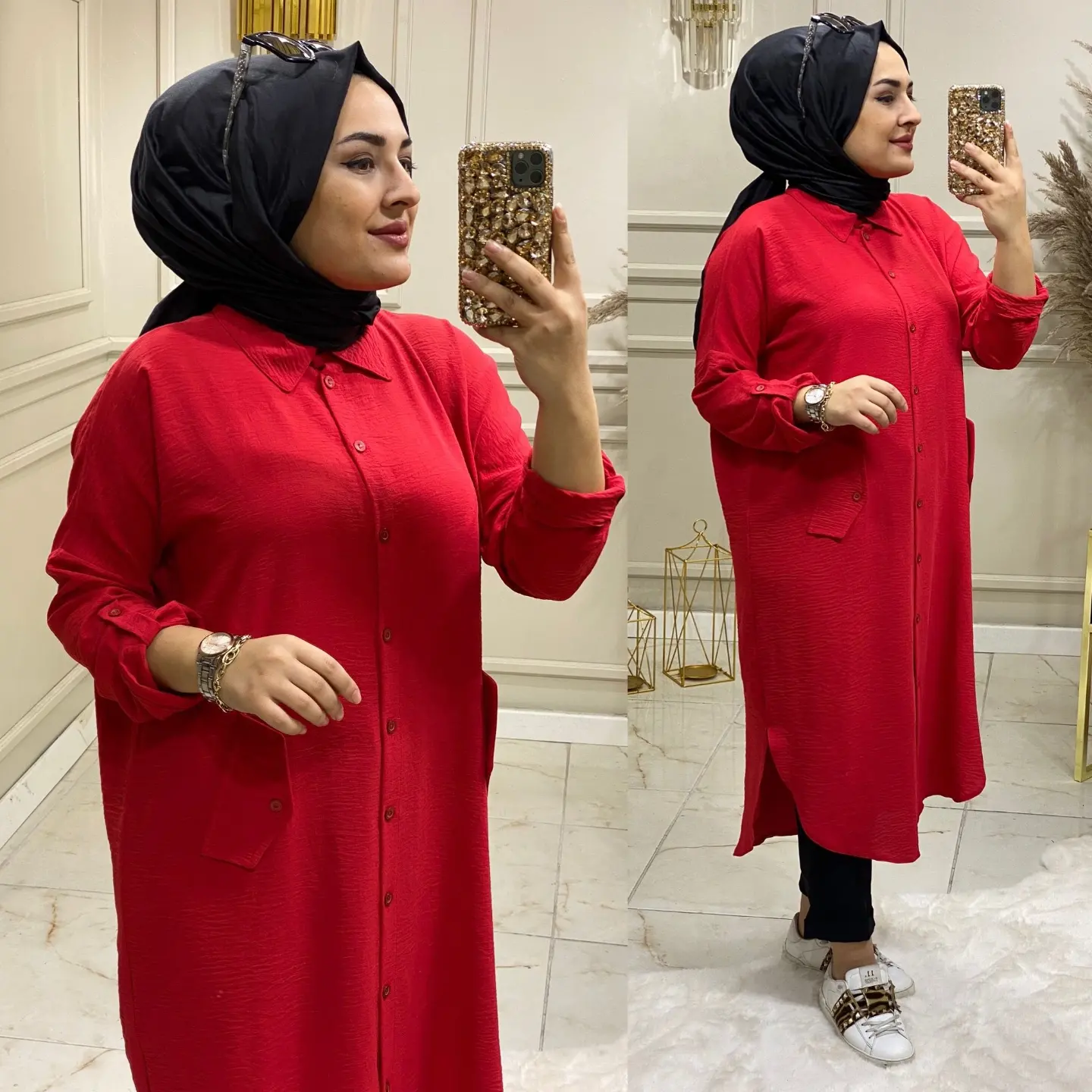 Ayrobin kumaş Zeynep Tunik - Görsel 6