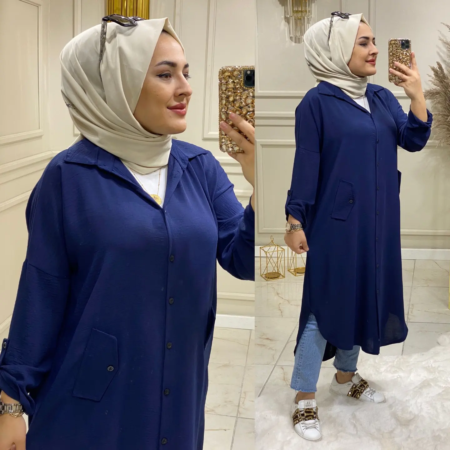 Ayrobin kumaş Zeynep Tunik - Görsel 8
