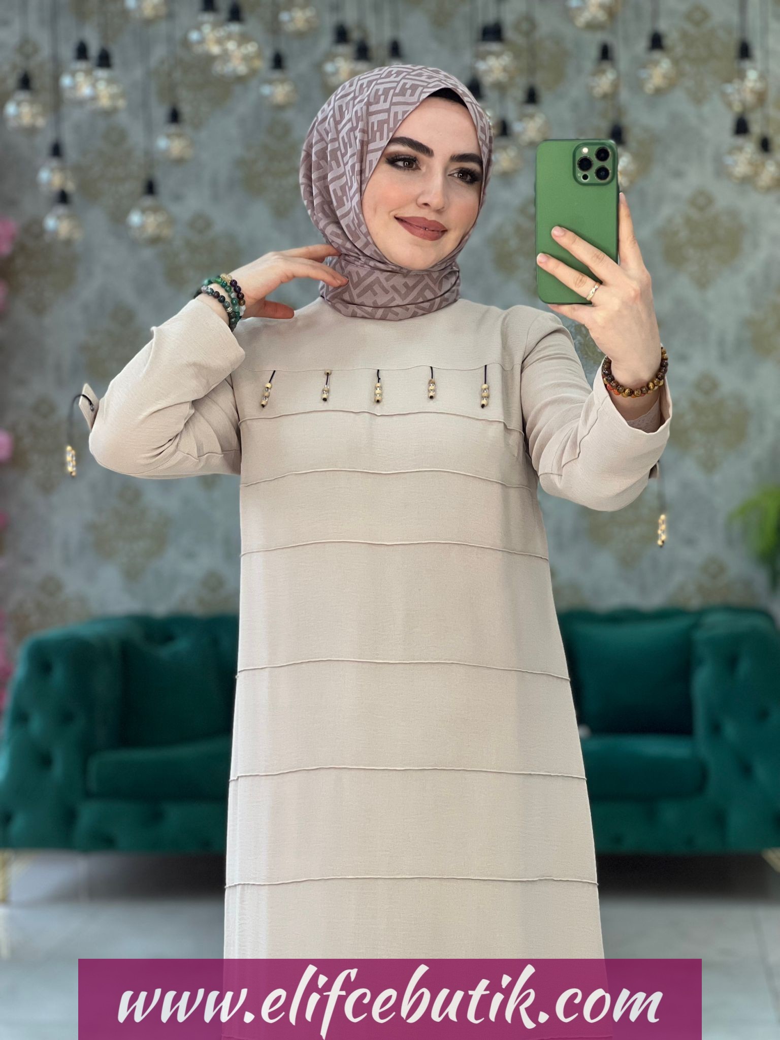 Ayrobin kumaş büyük beden elbise - Görsel 4