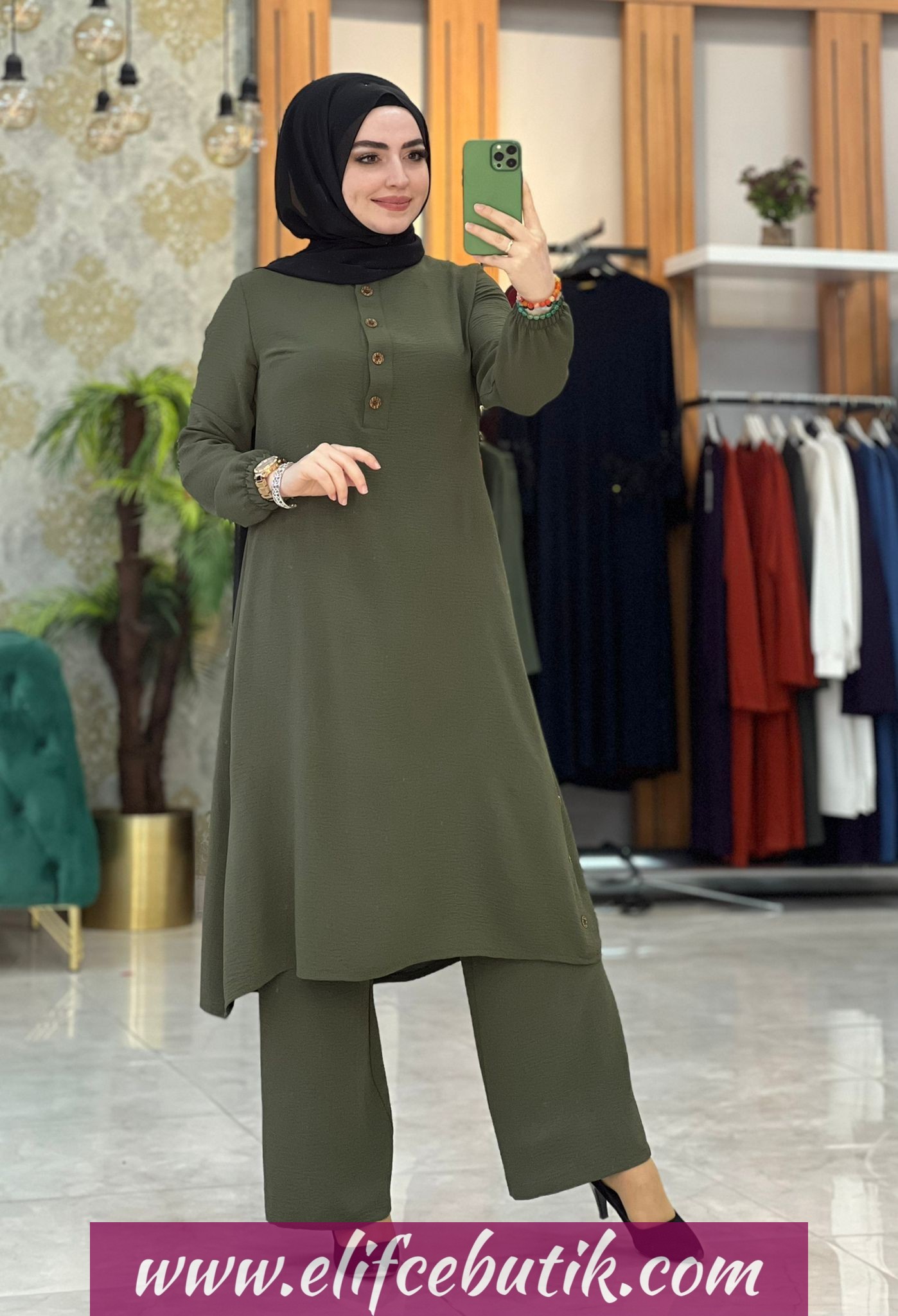 Ayrobin Büyük beden Tunik pantolon - Görsel 6