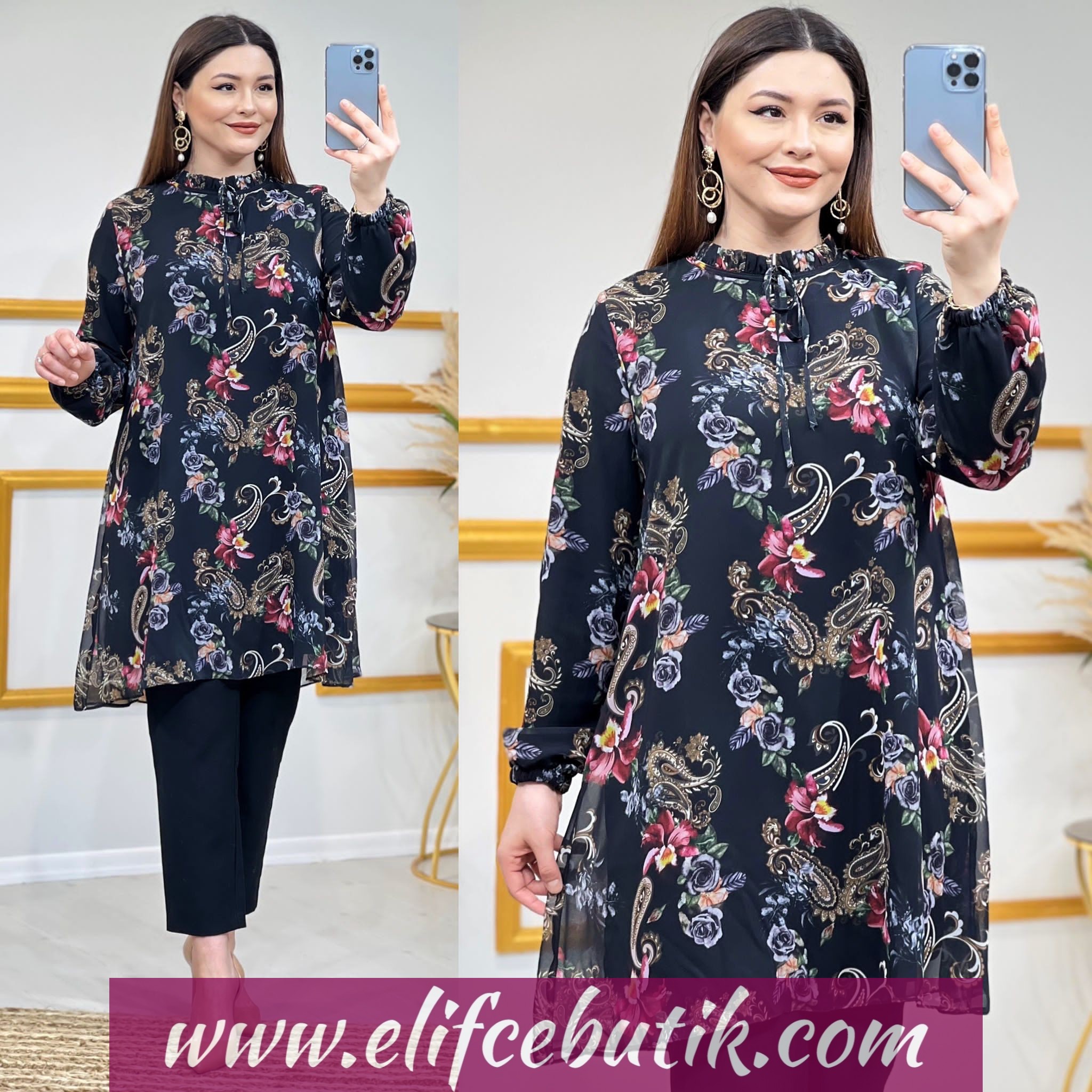 Şal desen Tunik - Görsel 4