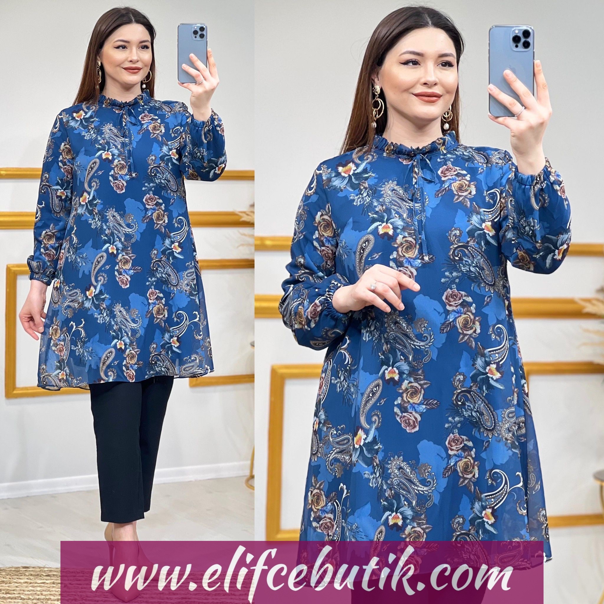 Şal desen Tunik - Görsel 6