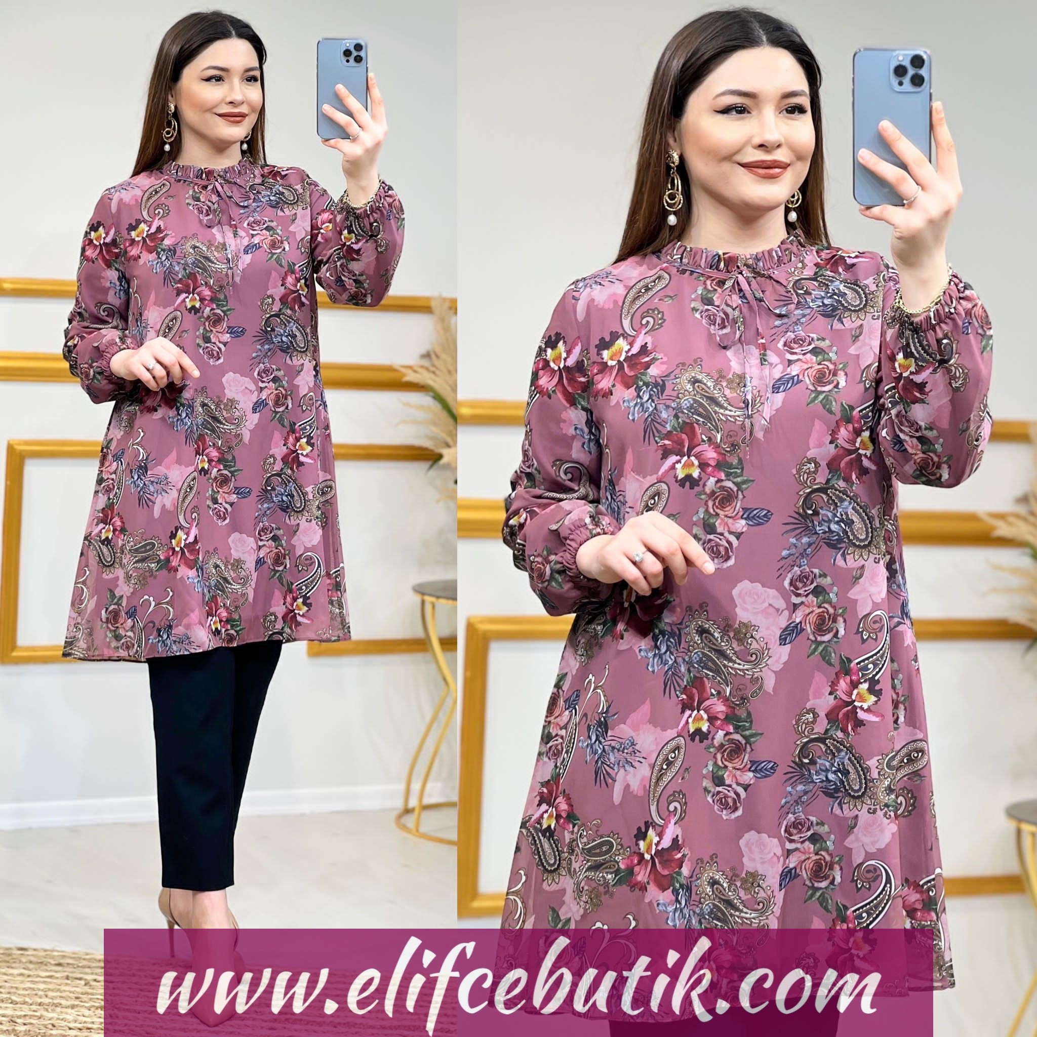 Şal desen Tunik - Görsel 2