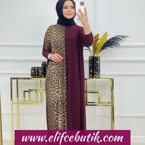 Sandy leopar elbise