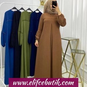Ayrobin kumaş robalı elbise