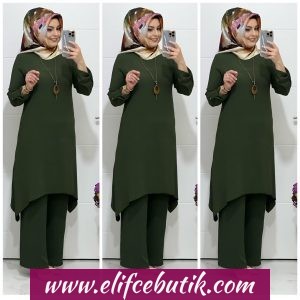 Tunik pantolon ayrobin kumaş