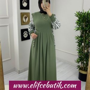 Ayrobin kumaş ırmak elbise