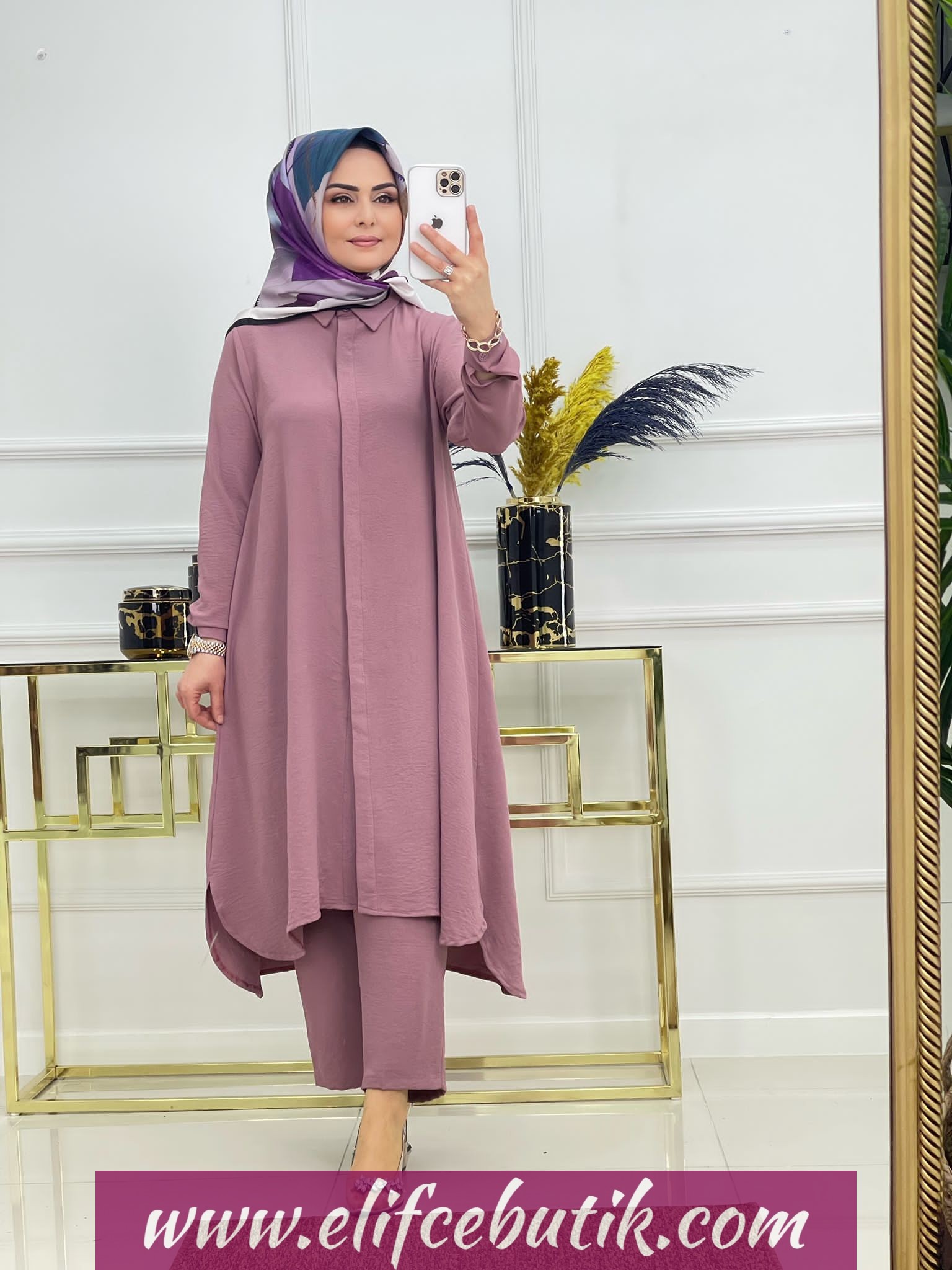 Ayrobin kumaş Tunik pantolon