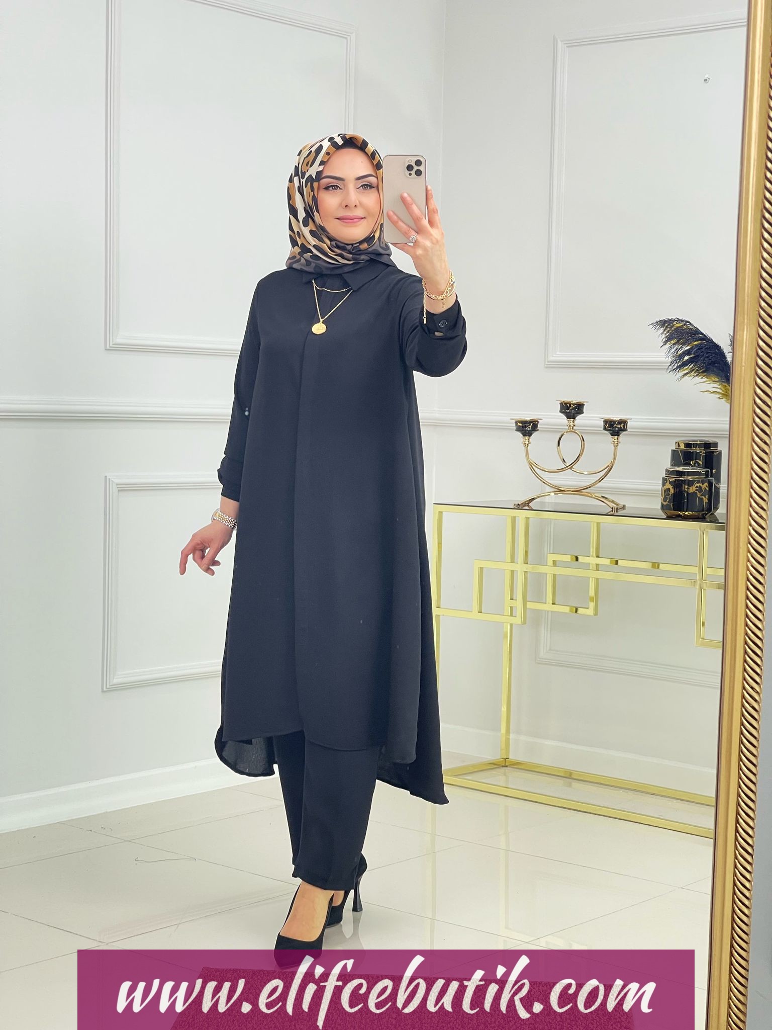 Ayrobin kumaş Tunik pantolon - Görsel 7