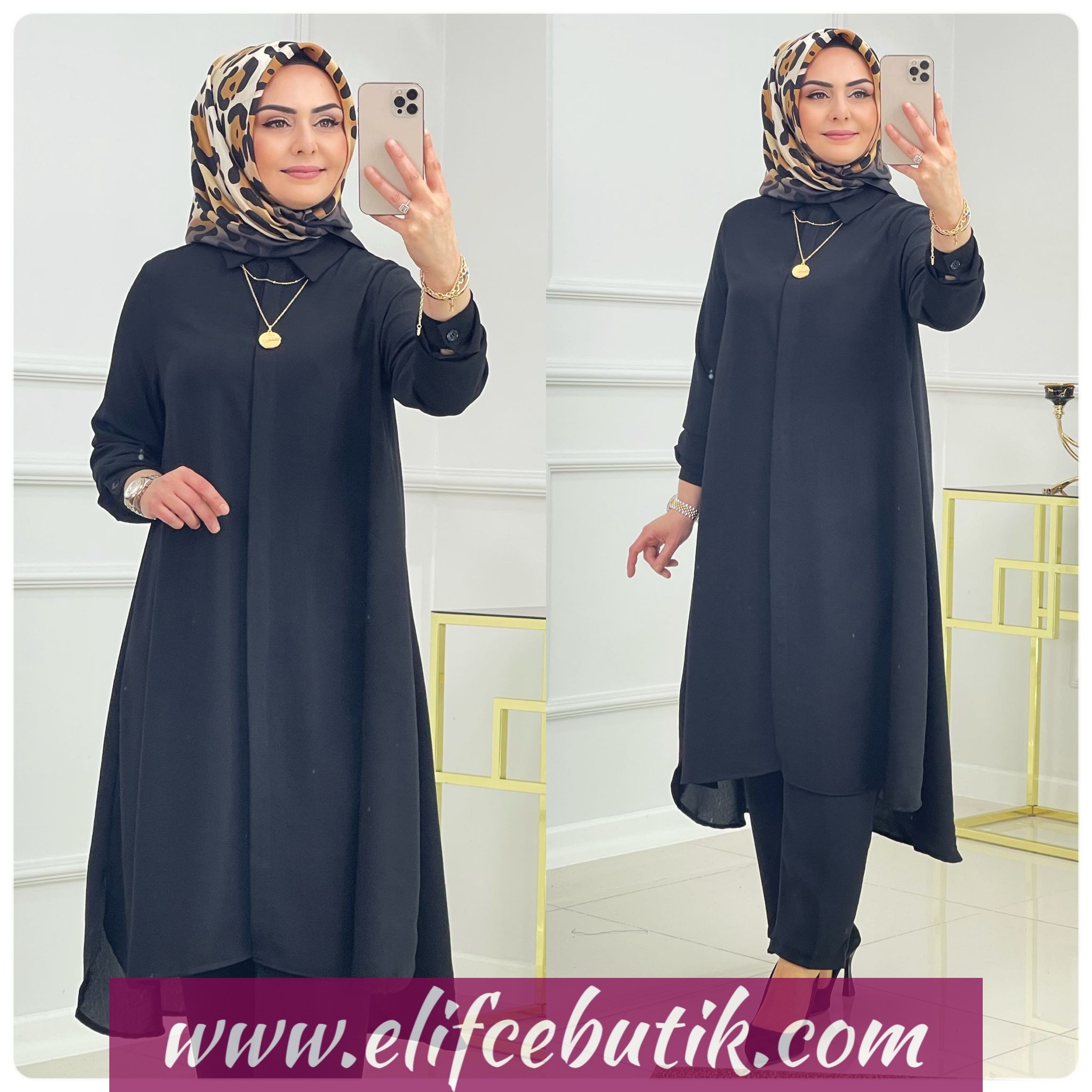 Ayrobin kumaş Tunik pantolon - Görsel 10