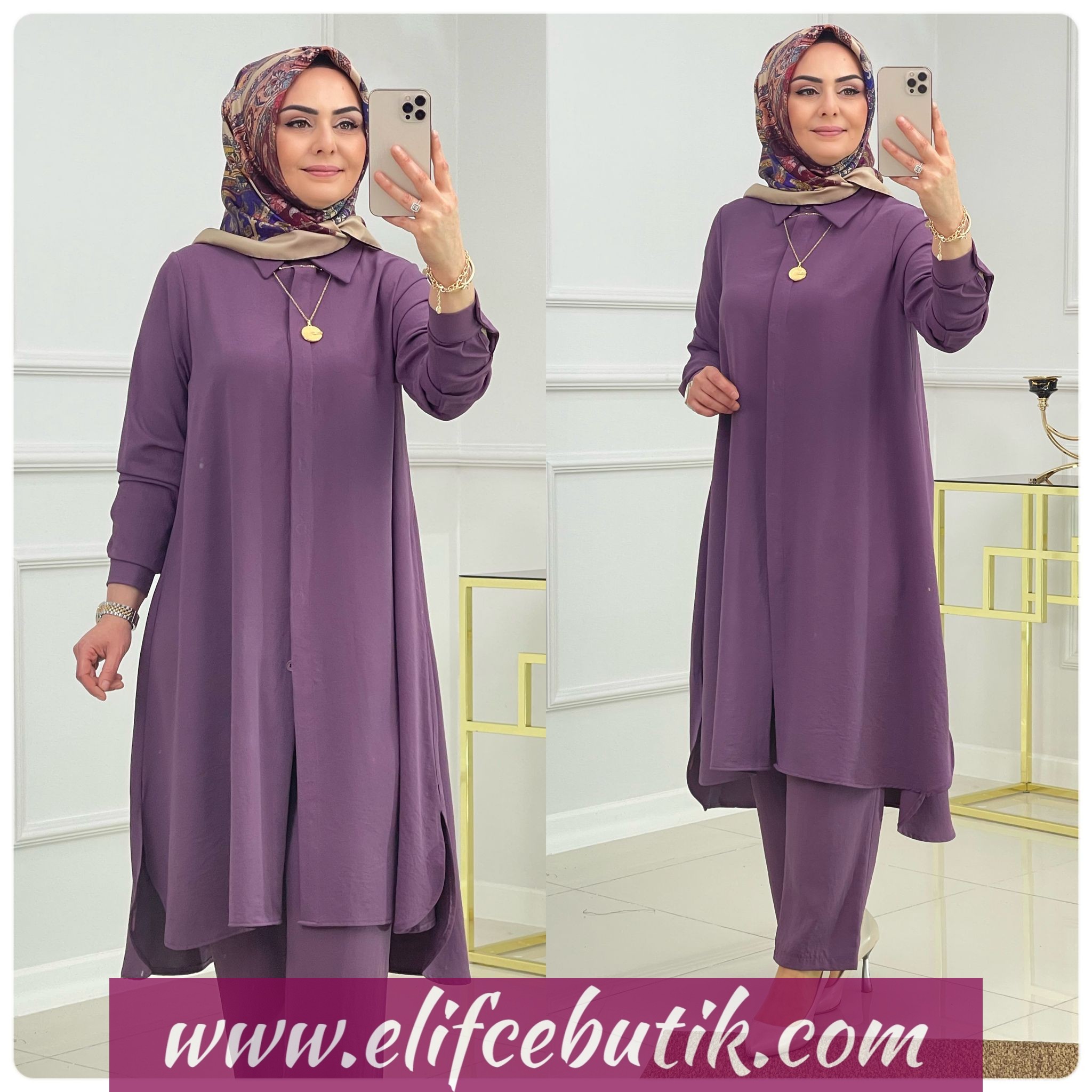 Ayrobin kumaş Tunik pantolon - Görsel 12