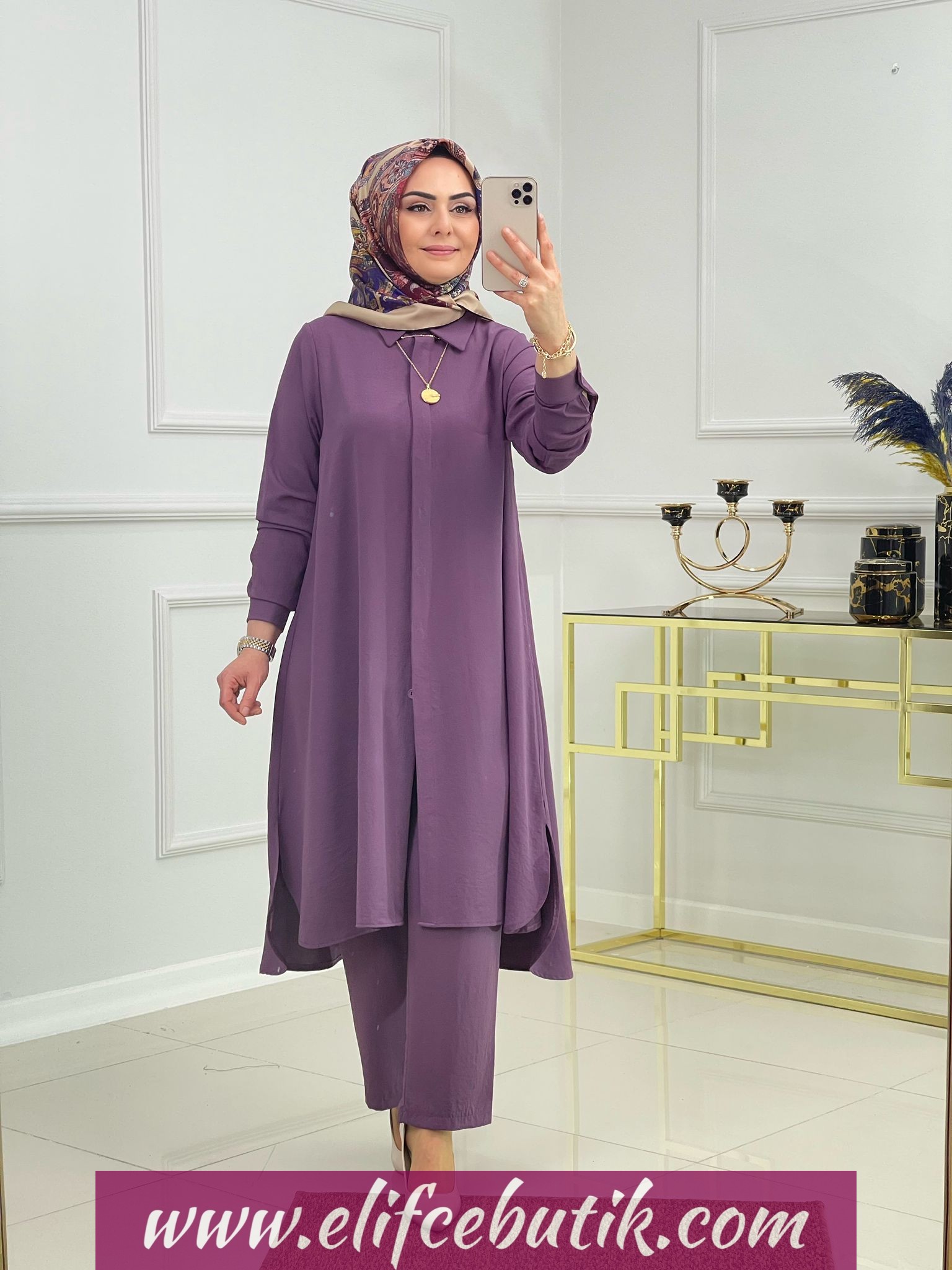 Ayrobin kumaş Tunik pantolon - Görsel 14