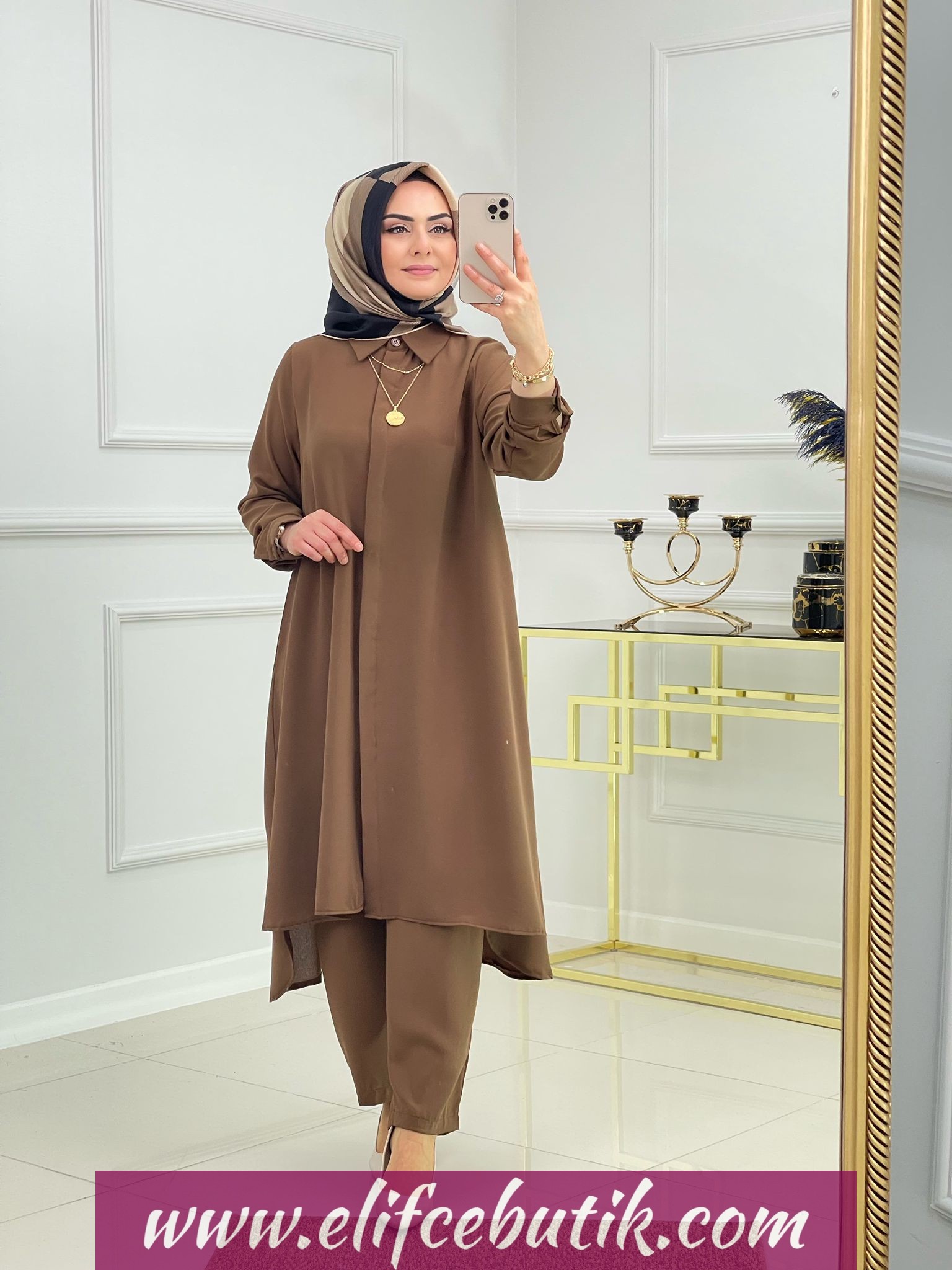 Ayrobin kumaş Tunik pantolon - Görsel 6
