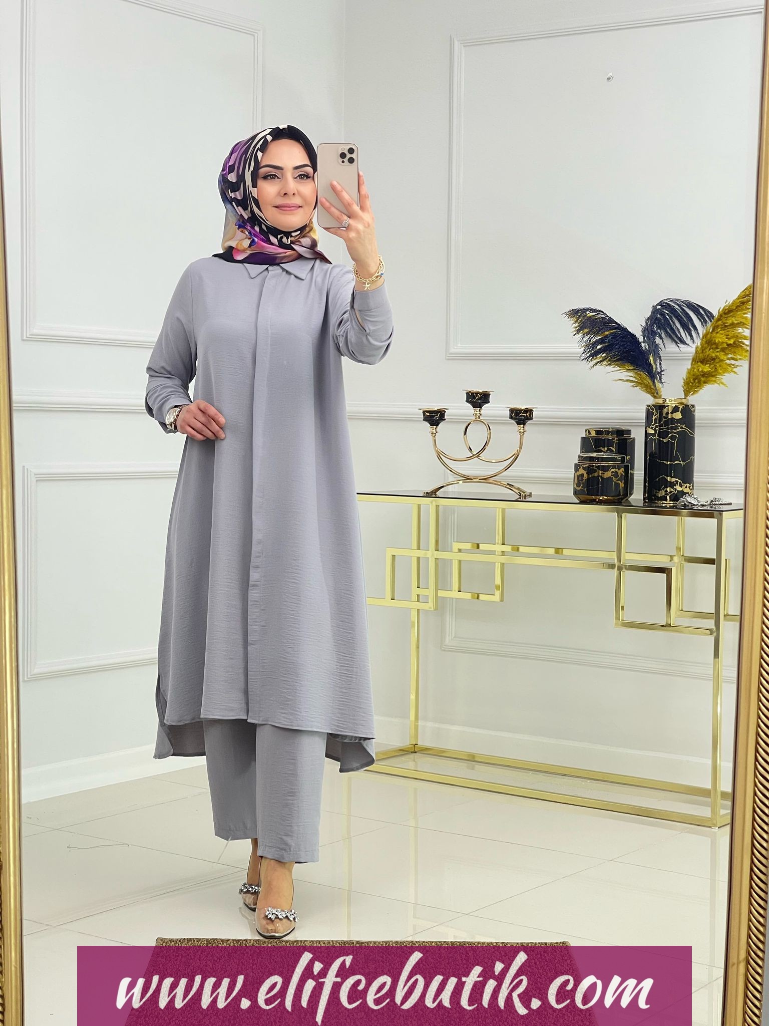 Ayrobin kumaş Tunik pantolon - Görsel 3