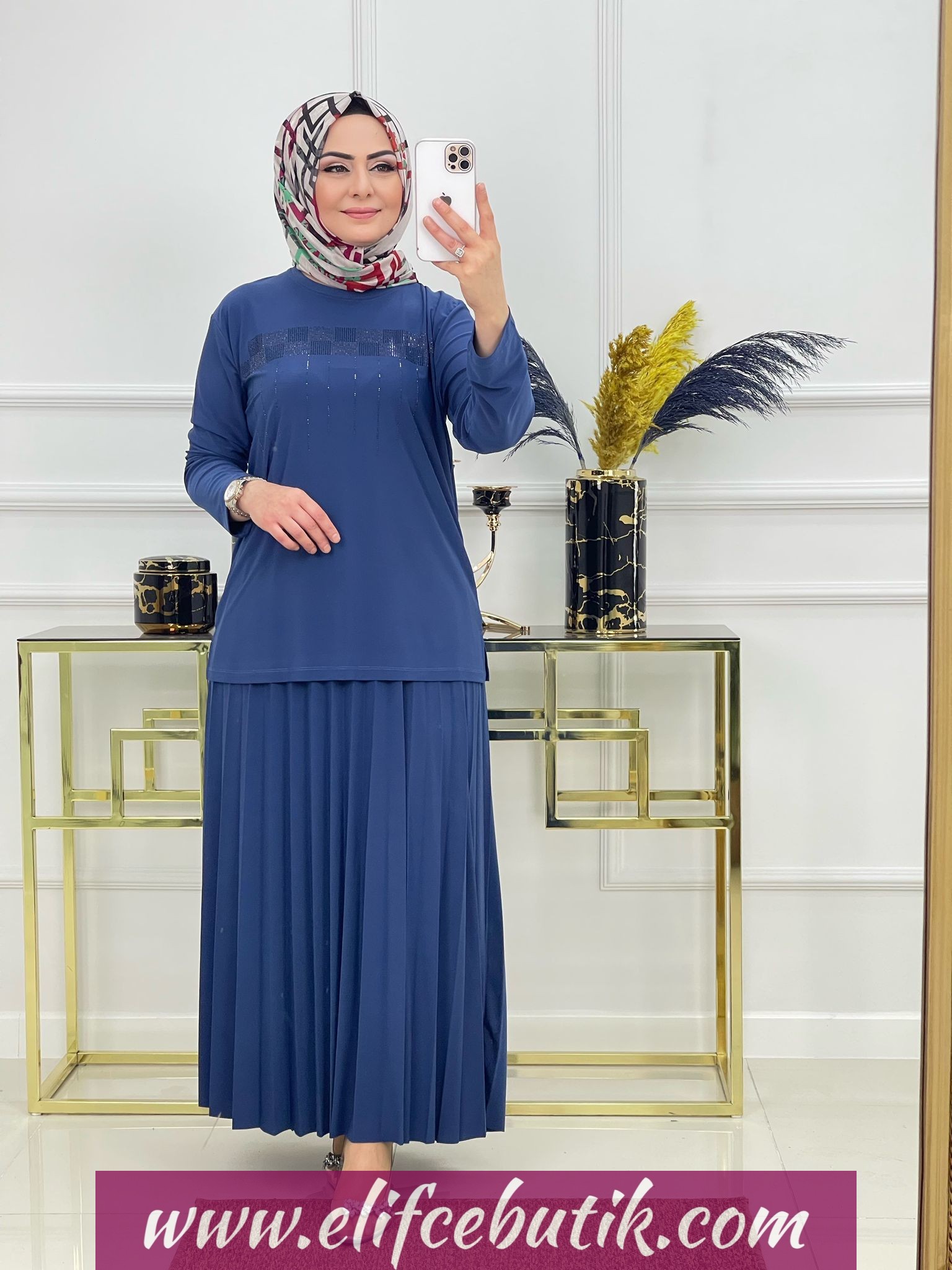 Sandy kumaş mine Etekli takım - Görsel 5