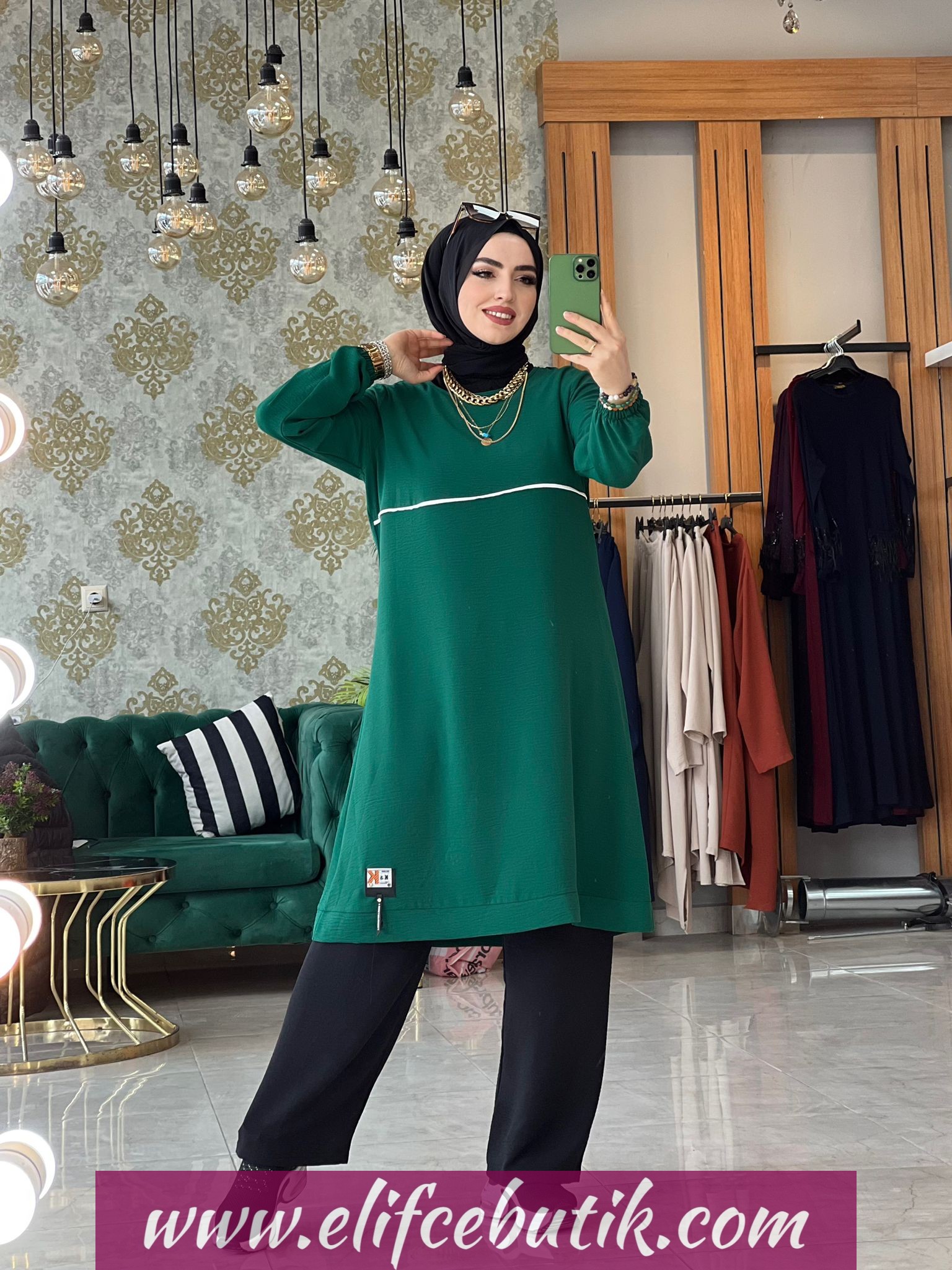 Büyük beden Tunik Ayrobin kumaş - Görsel 6