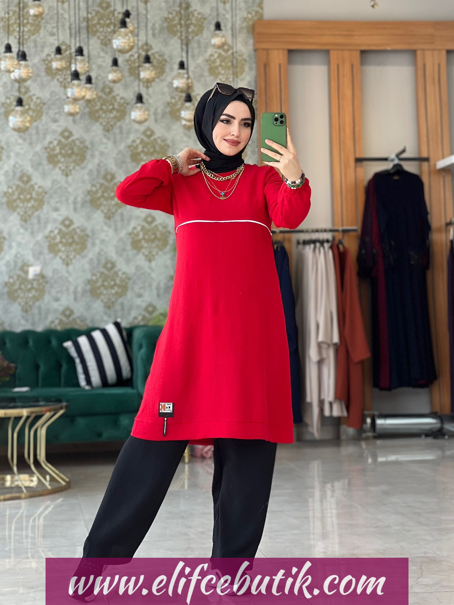 Büyük beden Tunik Ayrobin kumaş - Görsel 7