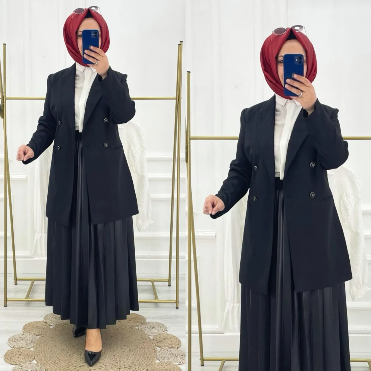 Krep kumaş blazer ceket - Görsel 5