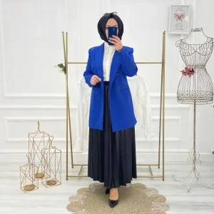 Krep kumaş blazer ceket