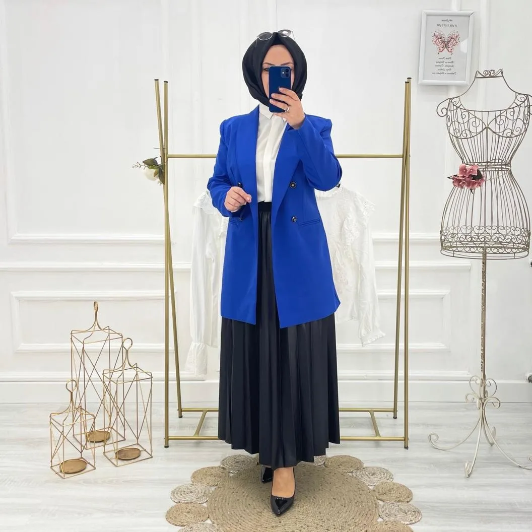 Krep kumaş blazer ceket