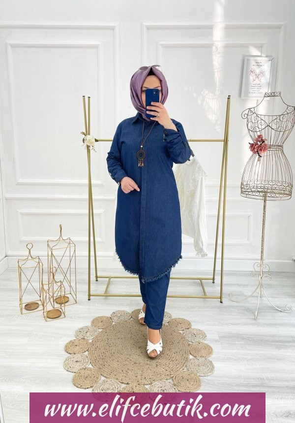 Kot Tunik pantolon takım - Görsel 2