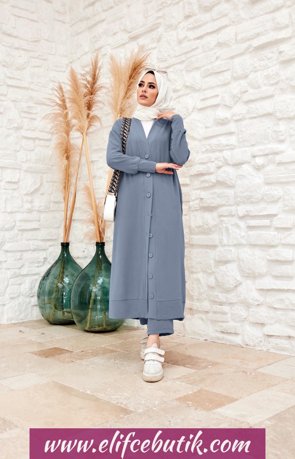 Ayrobin kumaş hırka pantolon takim