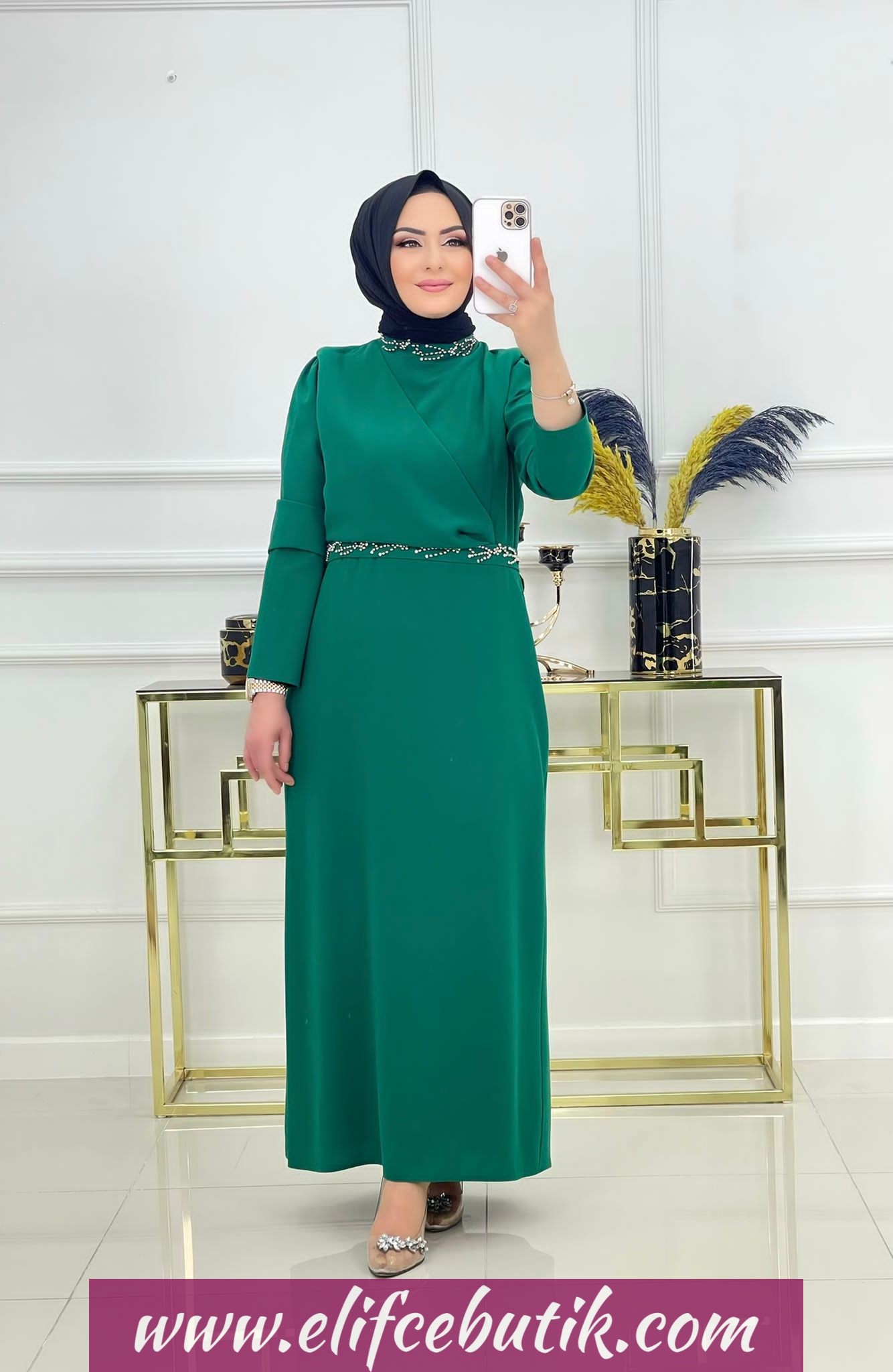 Krep kumaş İrem abiye - Görsel 9