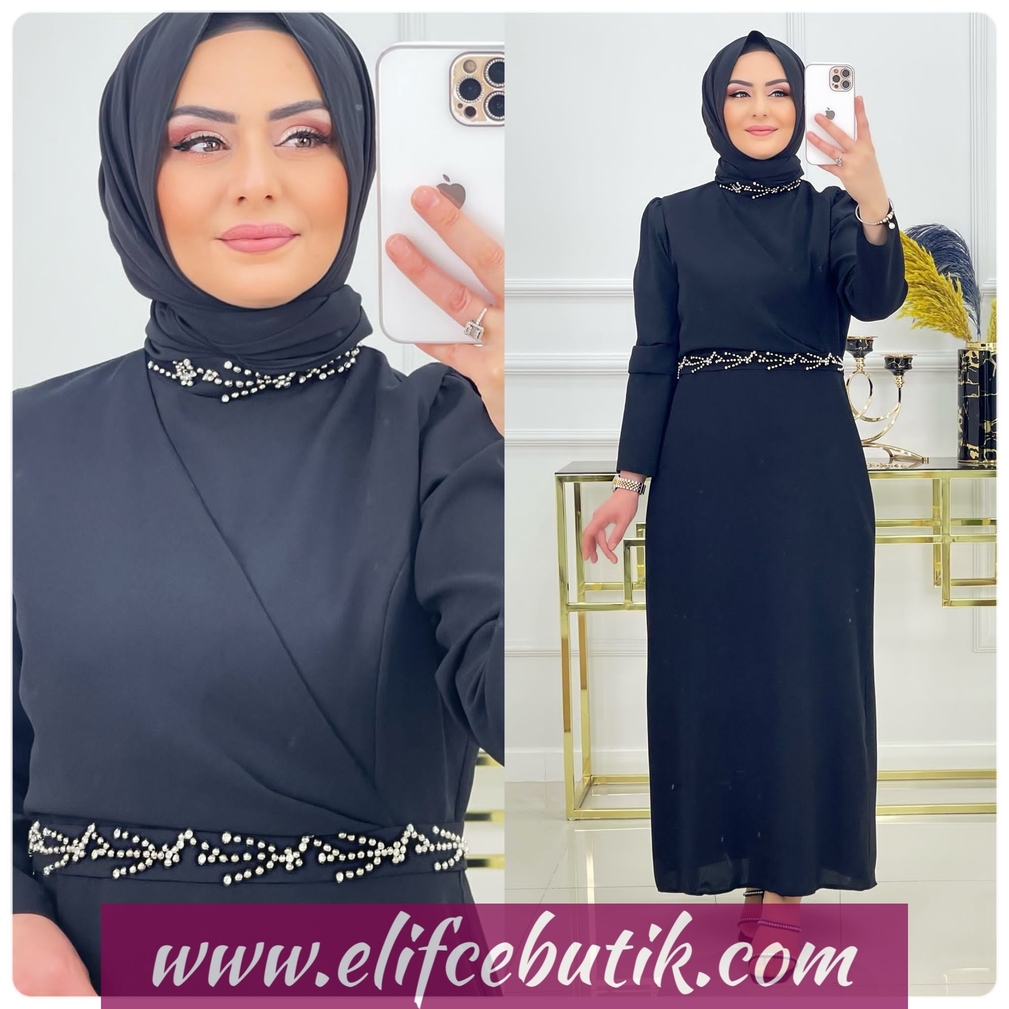 Krep kumaş İrem abiye - Görsel 11