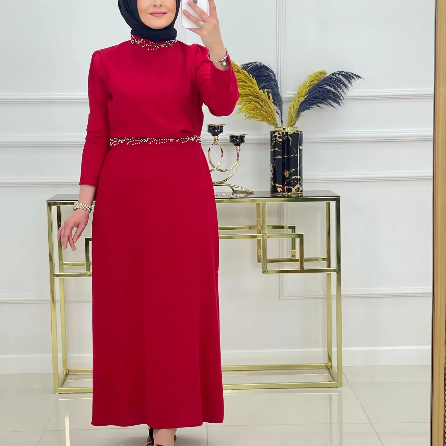 Krep kumaş İrem abiye - Görsel 4