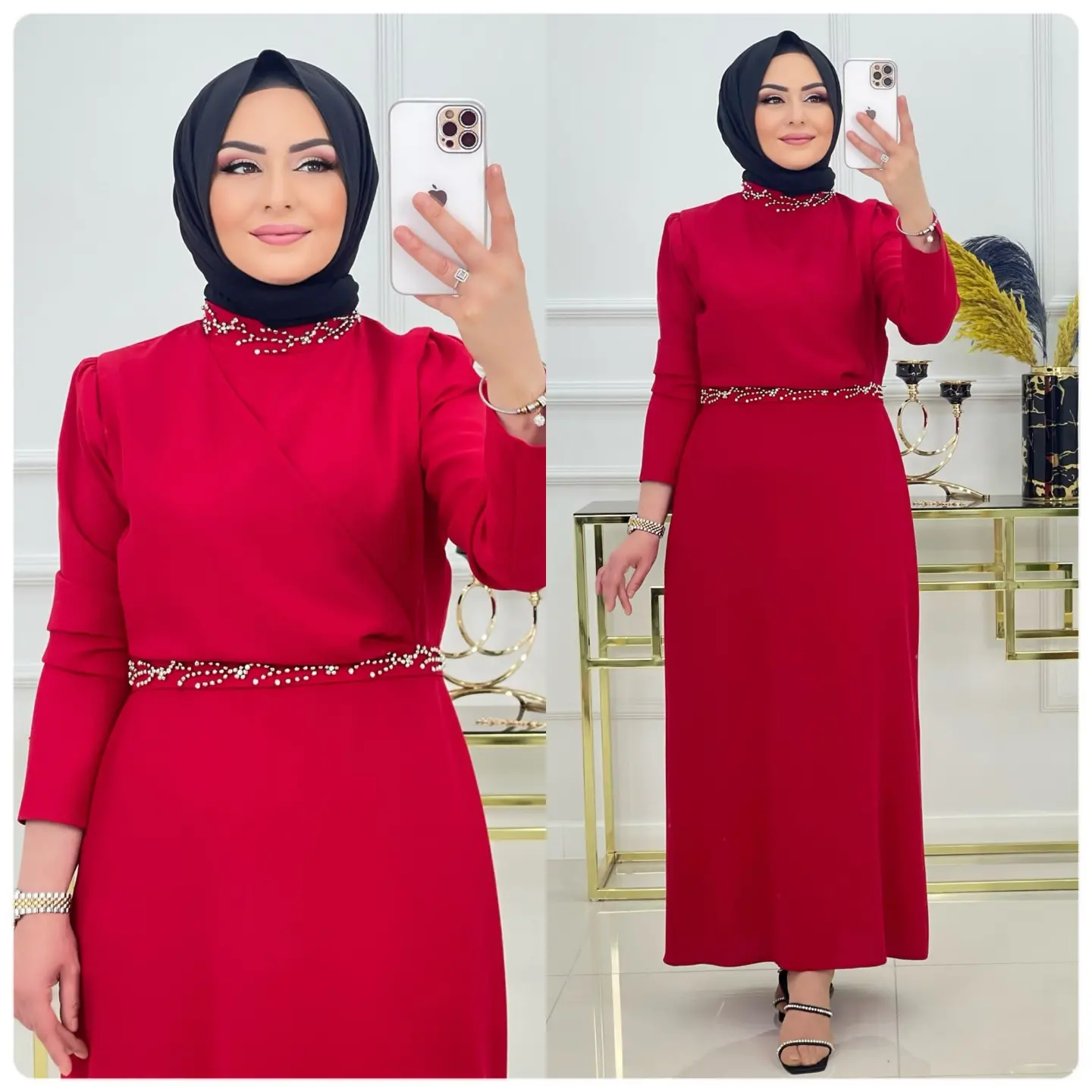 Krep kumaş İrem abiye - Görsel 5