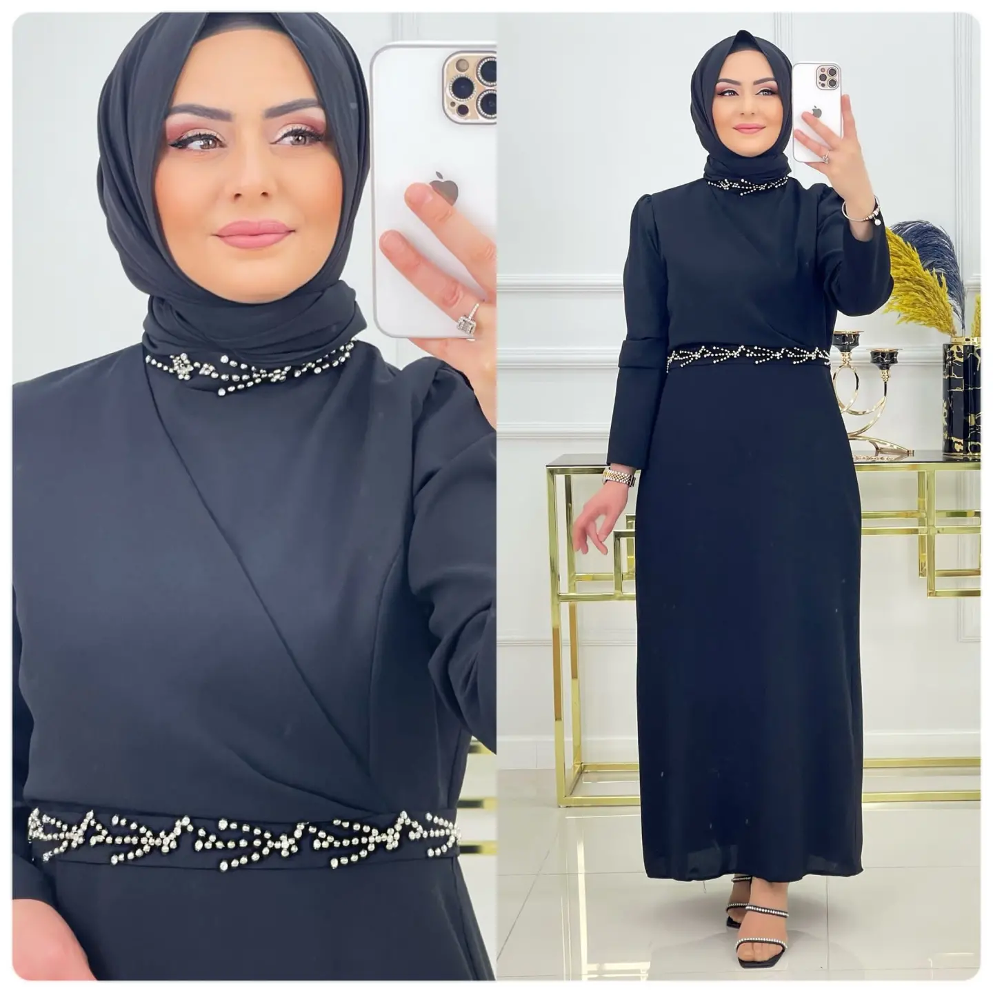 Krep kumaş İrem abiye - Görsel 6