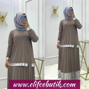 Sandy kumaş Saliha etekli takım