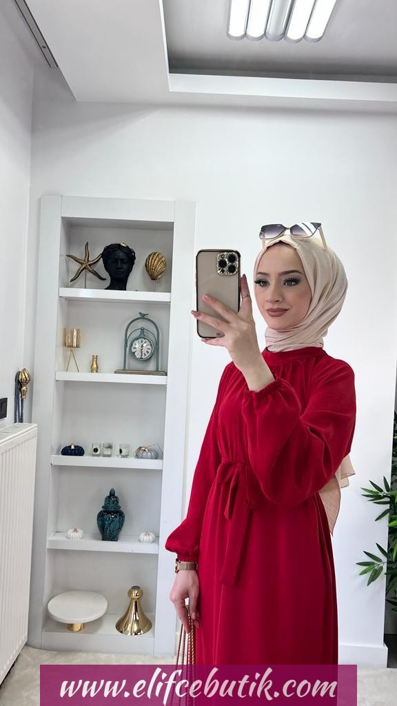 Ayrobin Krep Medine elbise - Görsel 6