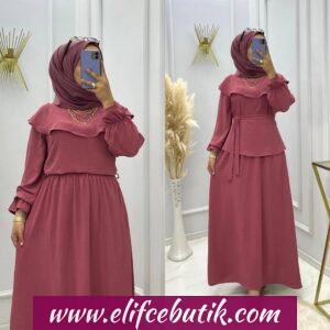 Ayrobin kumaş etek bluz ikili takım