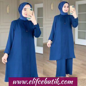 Ayrobin kumaş tunik pantolon takim