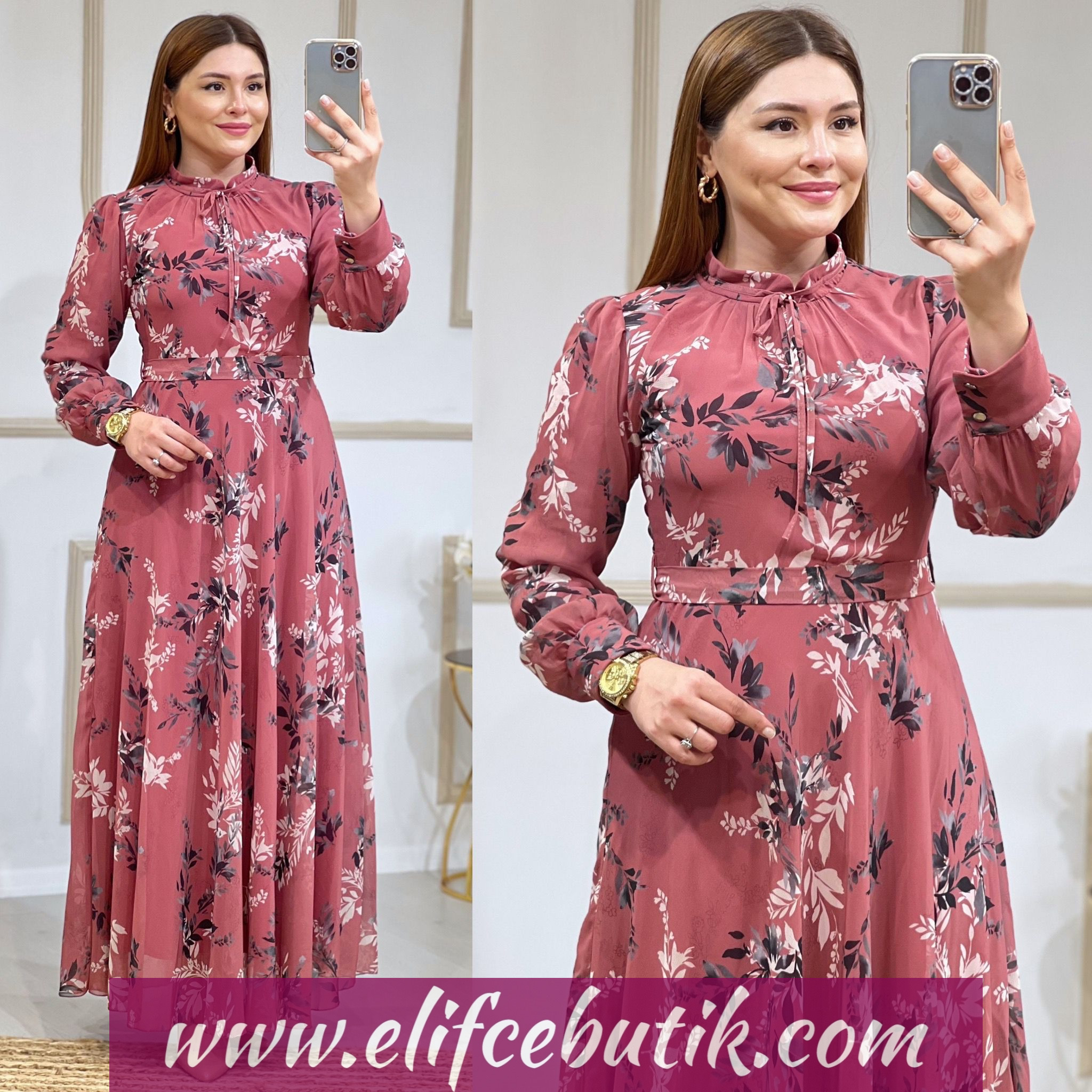 Şifon kumaş Nazan ELBİSE - Görsel 6