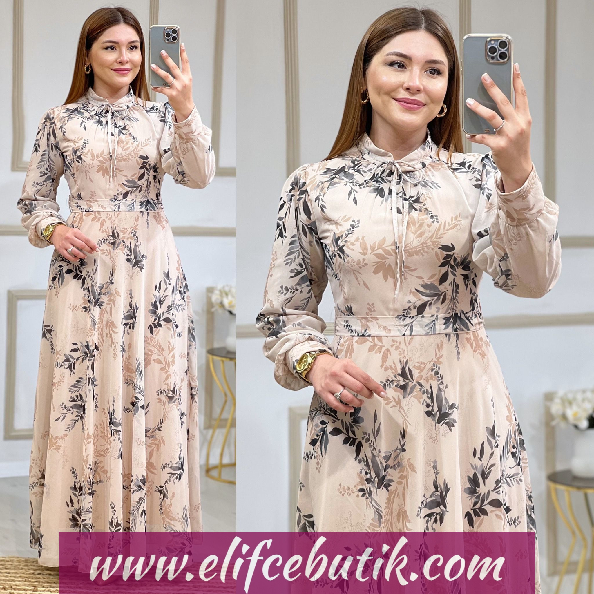 Şifon kumaş Nazan ELBİSE - Görsel 3