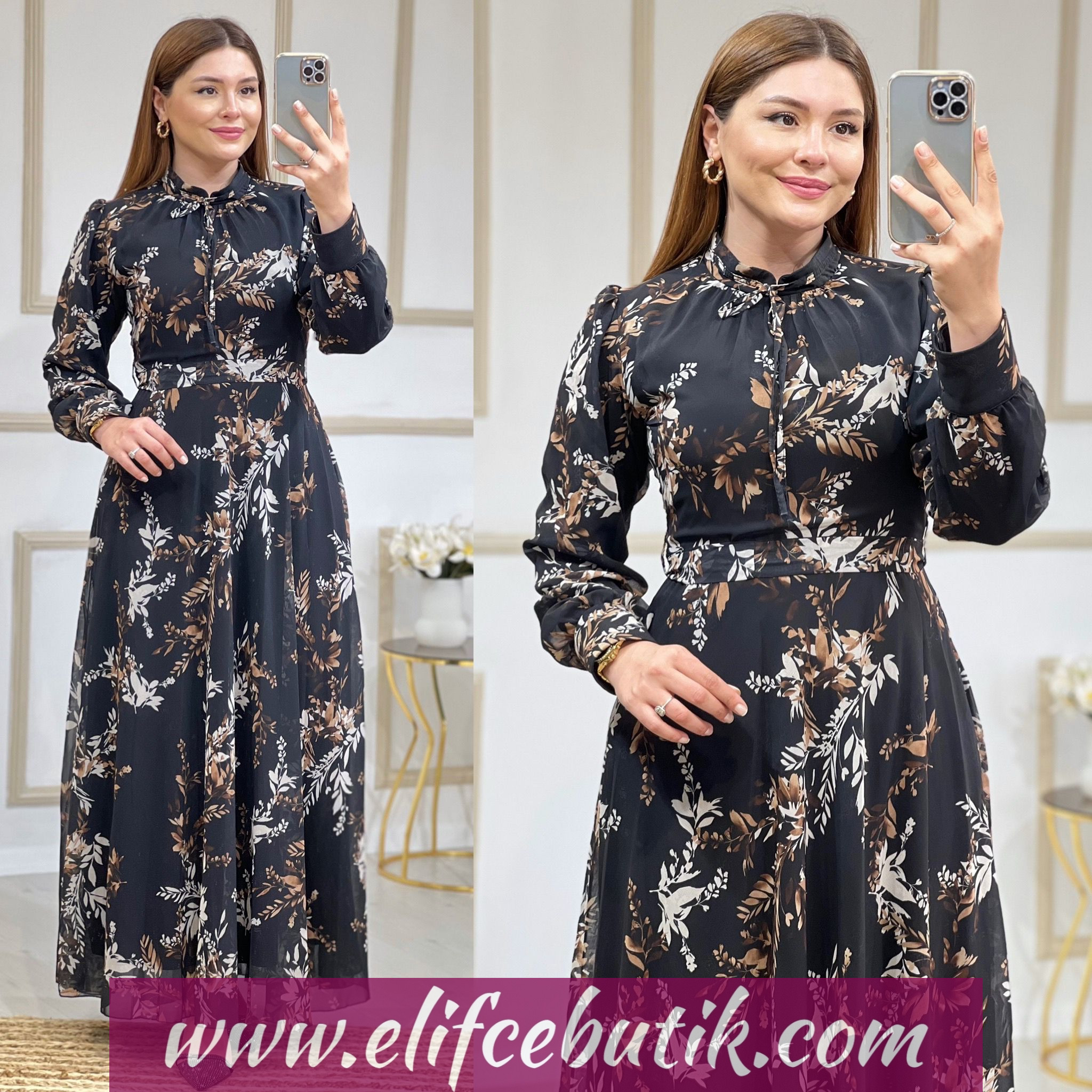 Şifon kumaş Nazan ELBİSE - Görsel 5