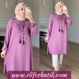 Krep kumaş Zeyno tunik