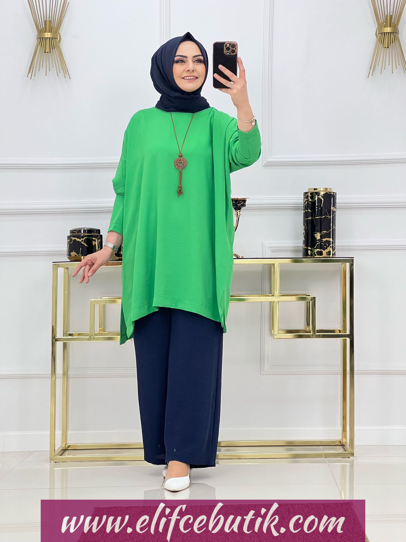 Ayrobin kumaş pera tunik - Görsel 2