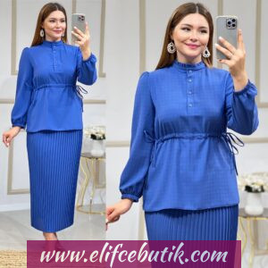 Krep kumaş Neva Etekli takım