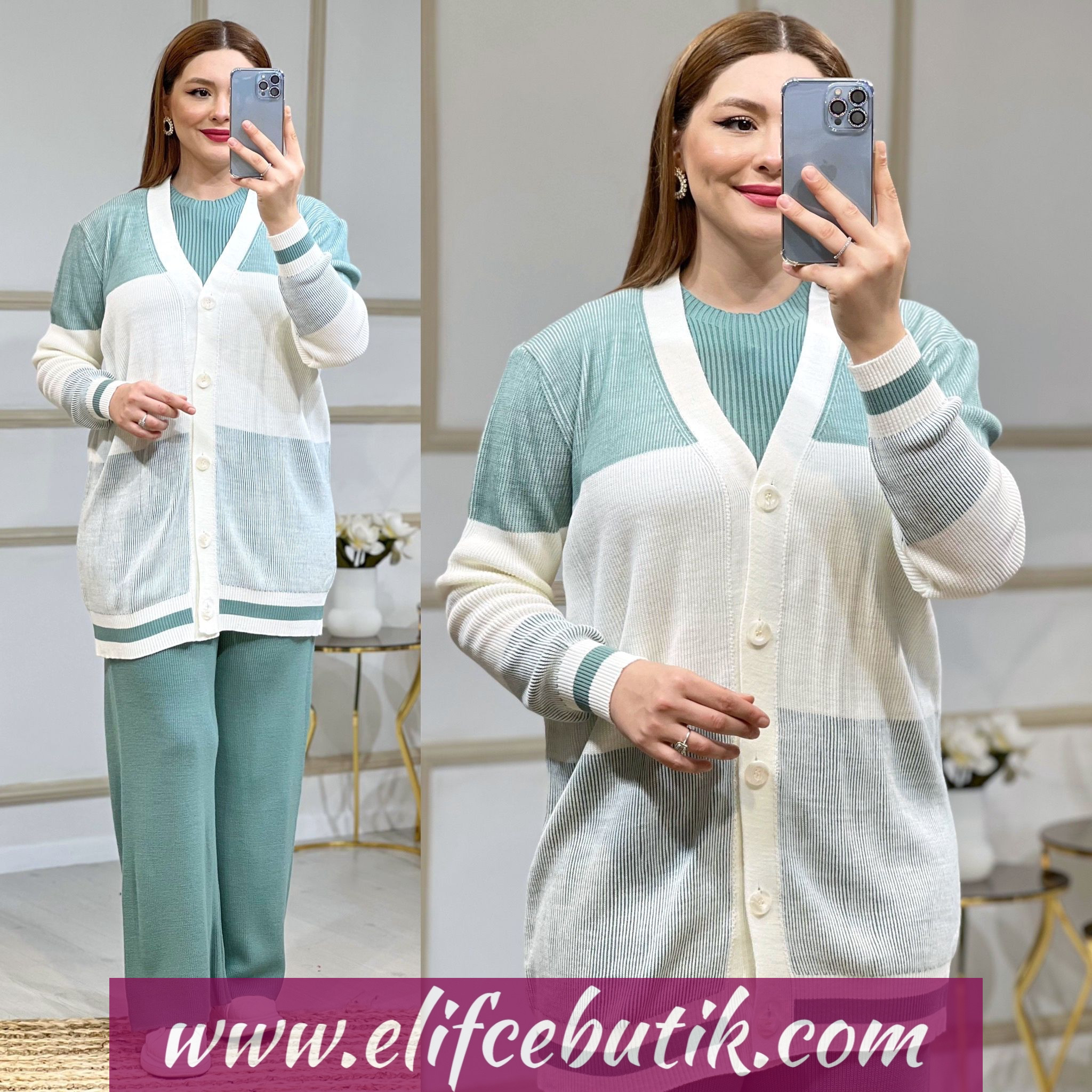 Triko pamuk üçlü takım - Görsel 5