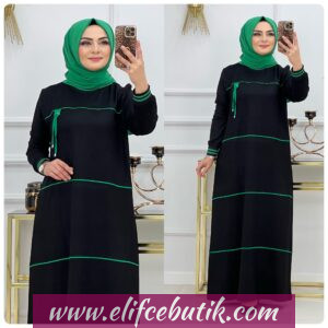 İkiiplik kumaş Ravza elbise